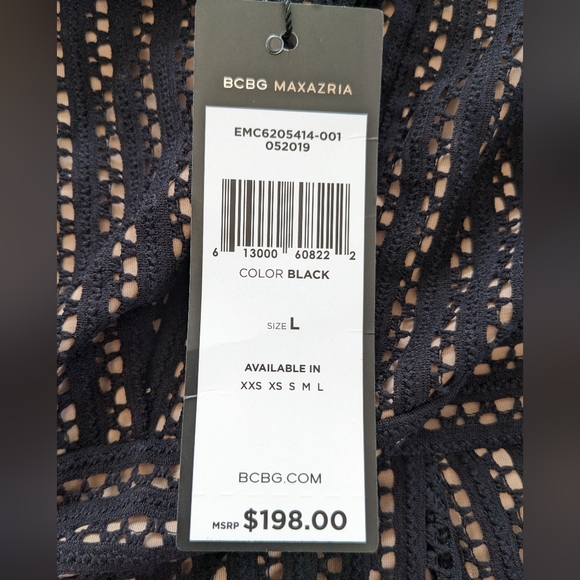 NWT !! BCBG Stunning Sheath Black Dress Sz. Large - Picture 10 of 10